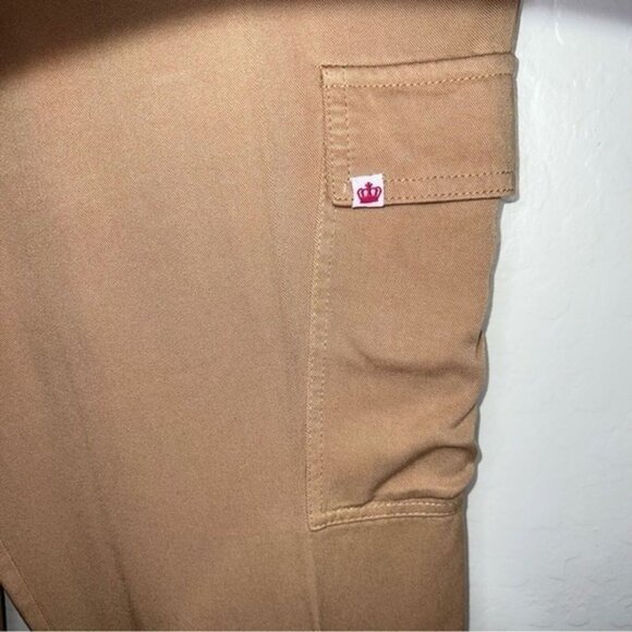 Juicy Couture Womens Cargo Jogger Pants XXL Beige Rayon Relaxed Style - Picture 6 of 9